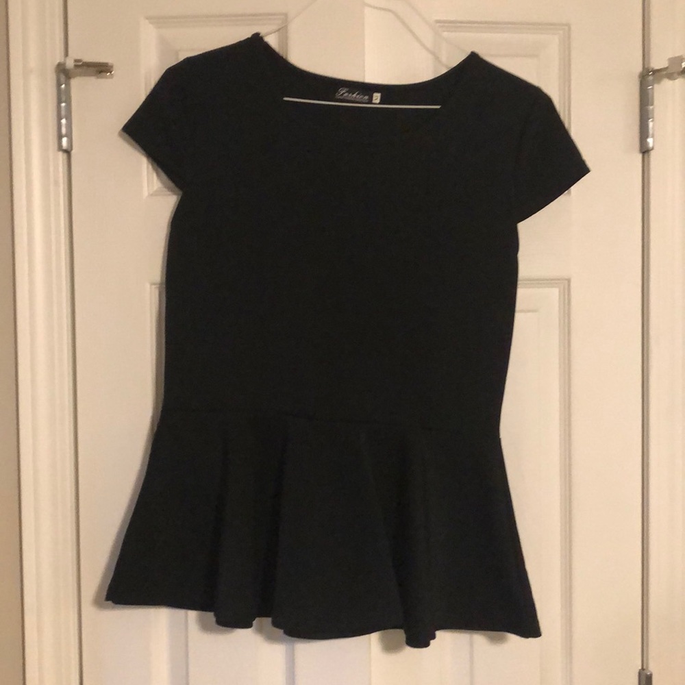 Black peplum top, never been worn